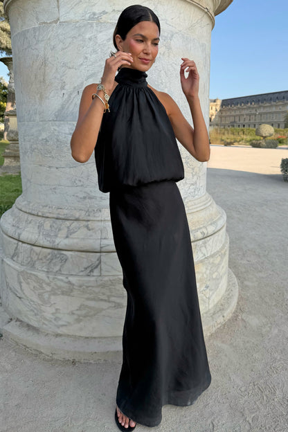Never Fully Dressed Trusted - Black Daphne Midi Skirt