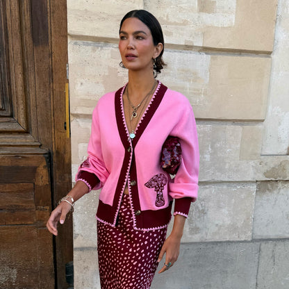Never Fully Dressed Premium - Pink Mushroom Cardigan