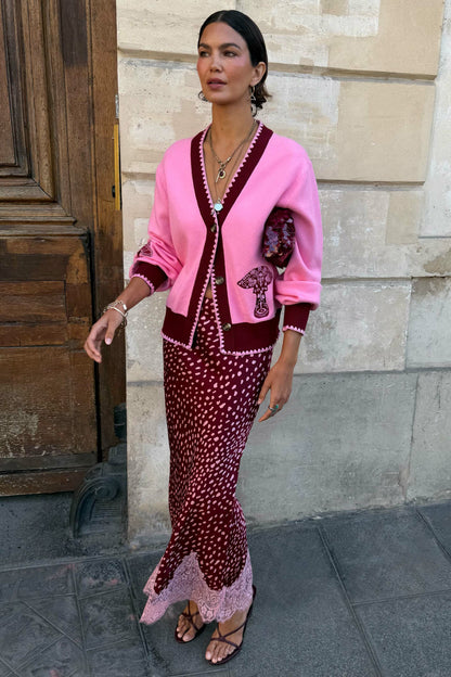 Never Fully Dressed Premium - Pink Mushroom Cardigan
