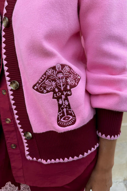 Never Fully Dressed Premium - Pink Mushroom Cardigan