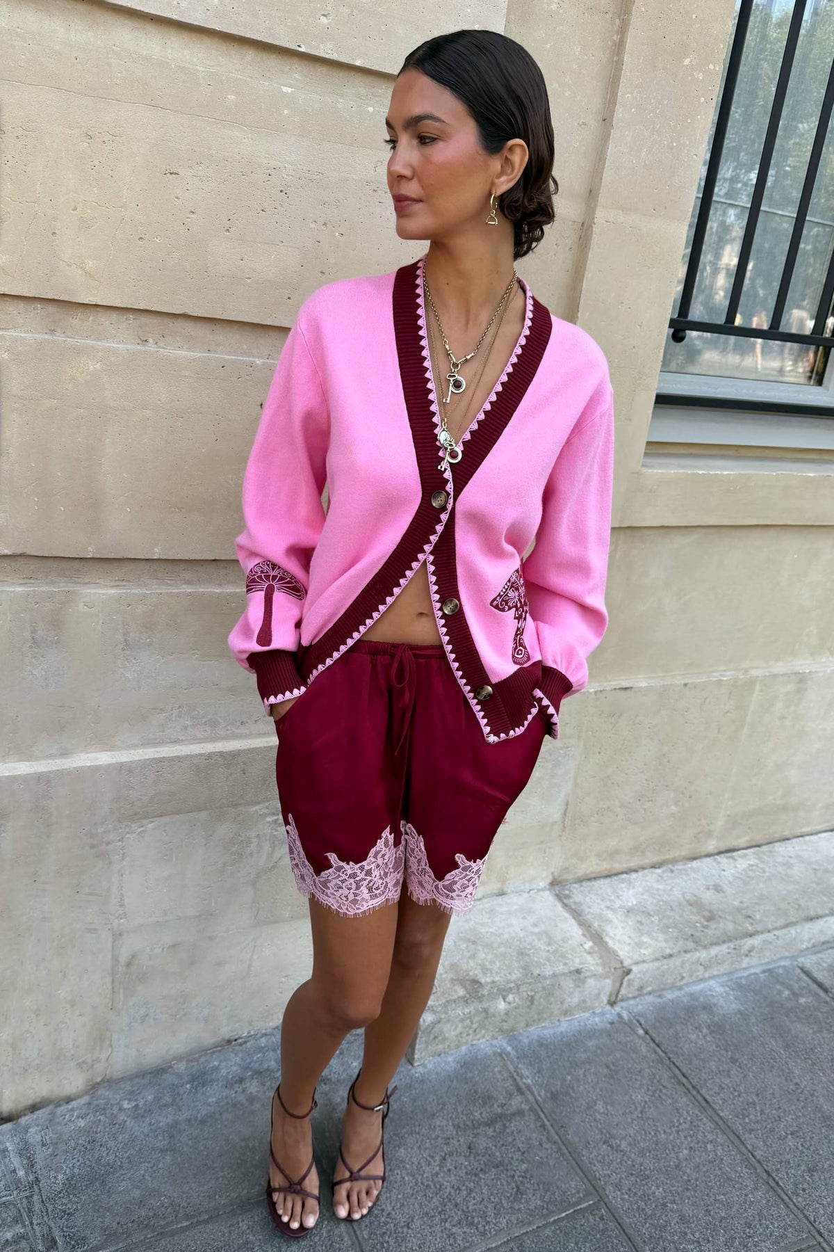 Never Fully Dressed Premium - Pink Mushroom Cardigan