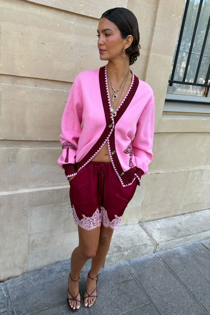 Never Fully Dressed Premium - Pink Mushroom Cardigan