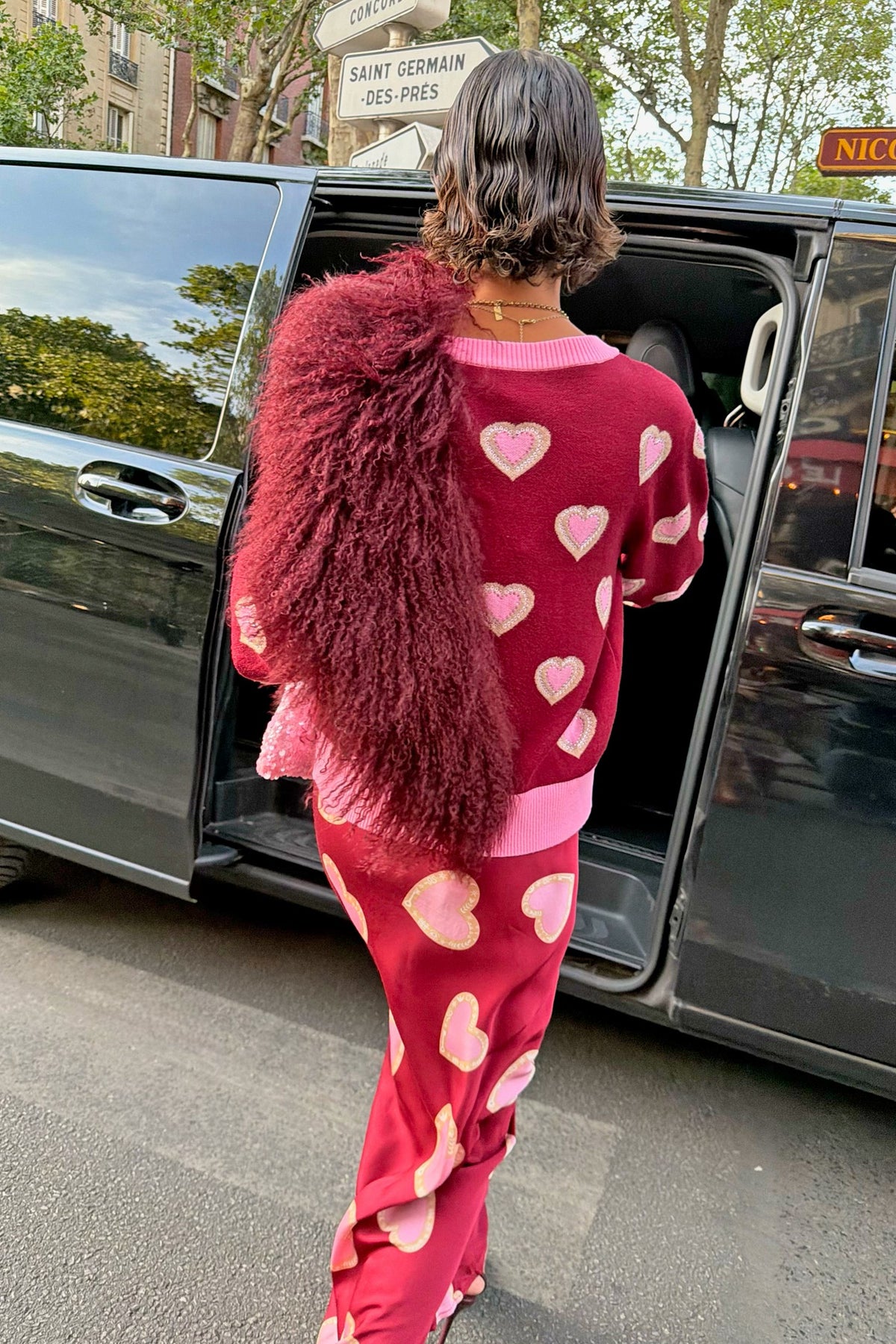 Never Fully Dressed Best Seller - Burgundy Hearts Cardigan