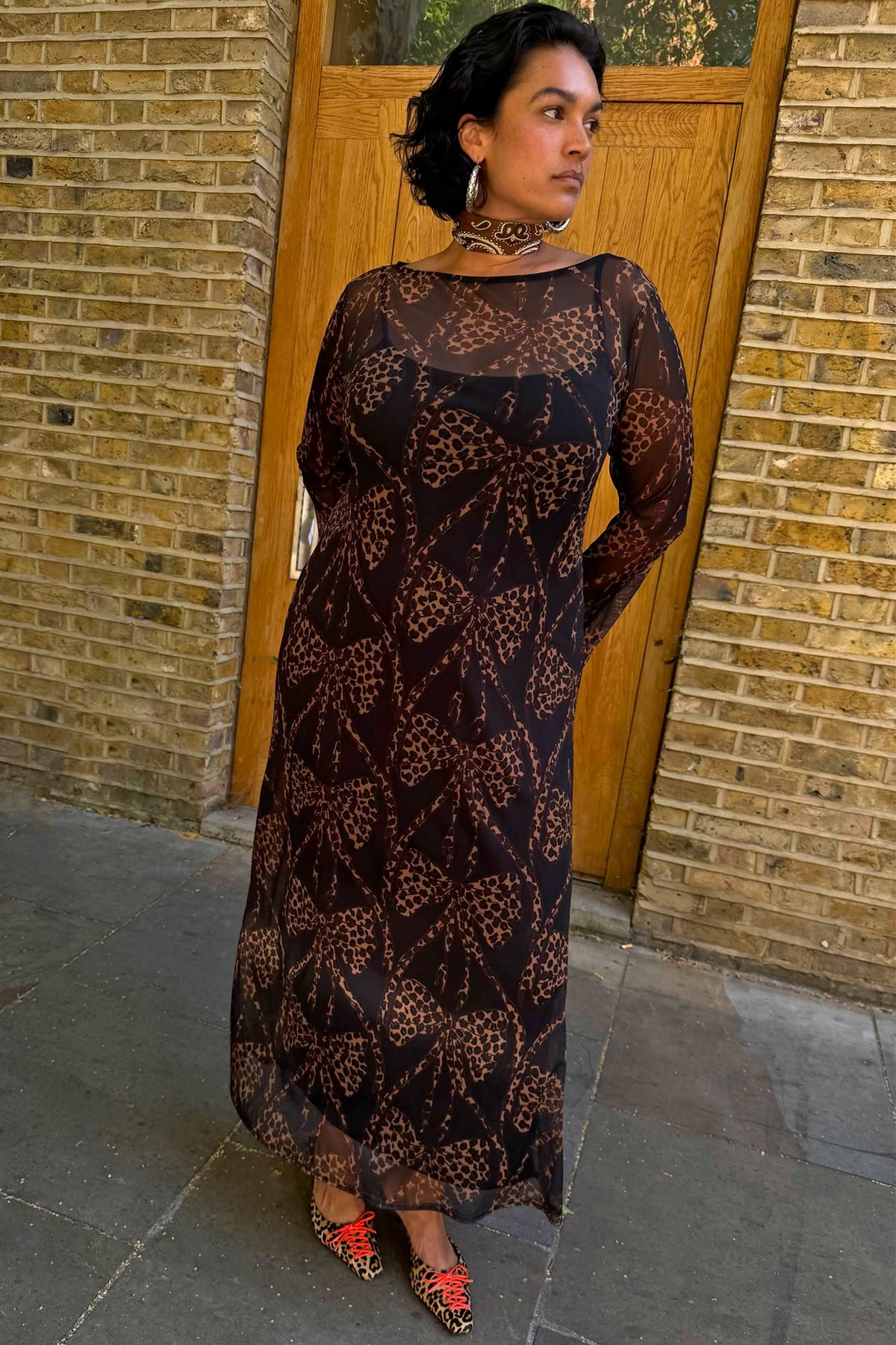 Never Fully Dressed Recommended - Black Bow Aria Mesh Dress