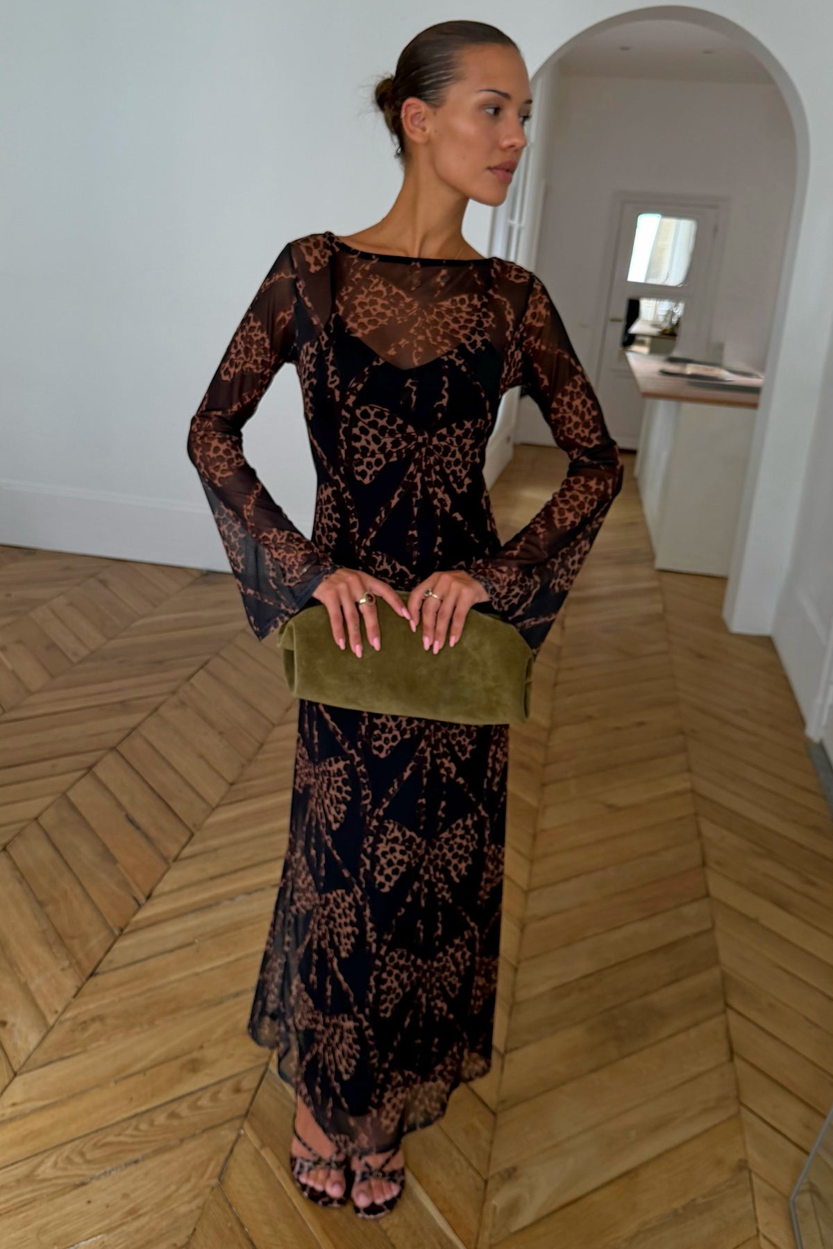 Never Fully Dressed Recommended - Black Bow Aria Mesh Dress