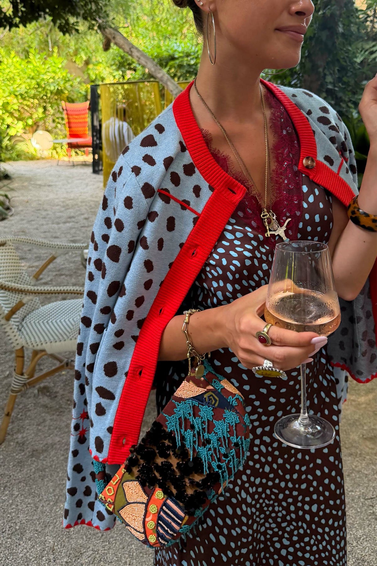 Never Fully Dressed Trending - Sky Blue Deer Embroidered Chloe Cardigan