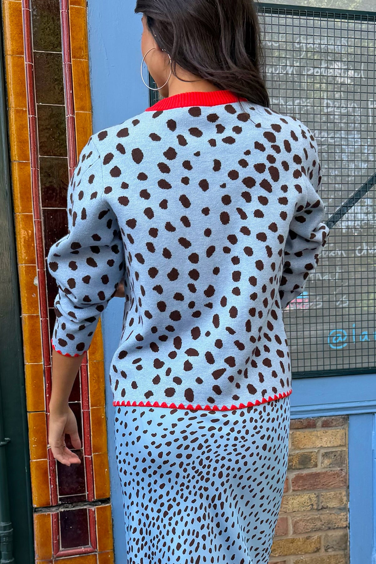 Never Fully Dressed Trending - Sky Blue Deer Embroidered Chloe Cardigan
