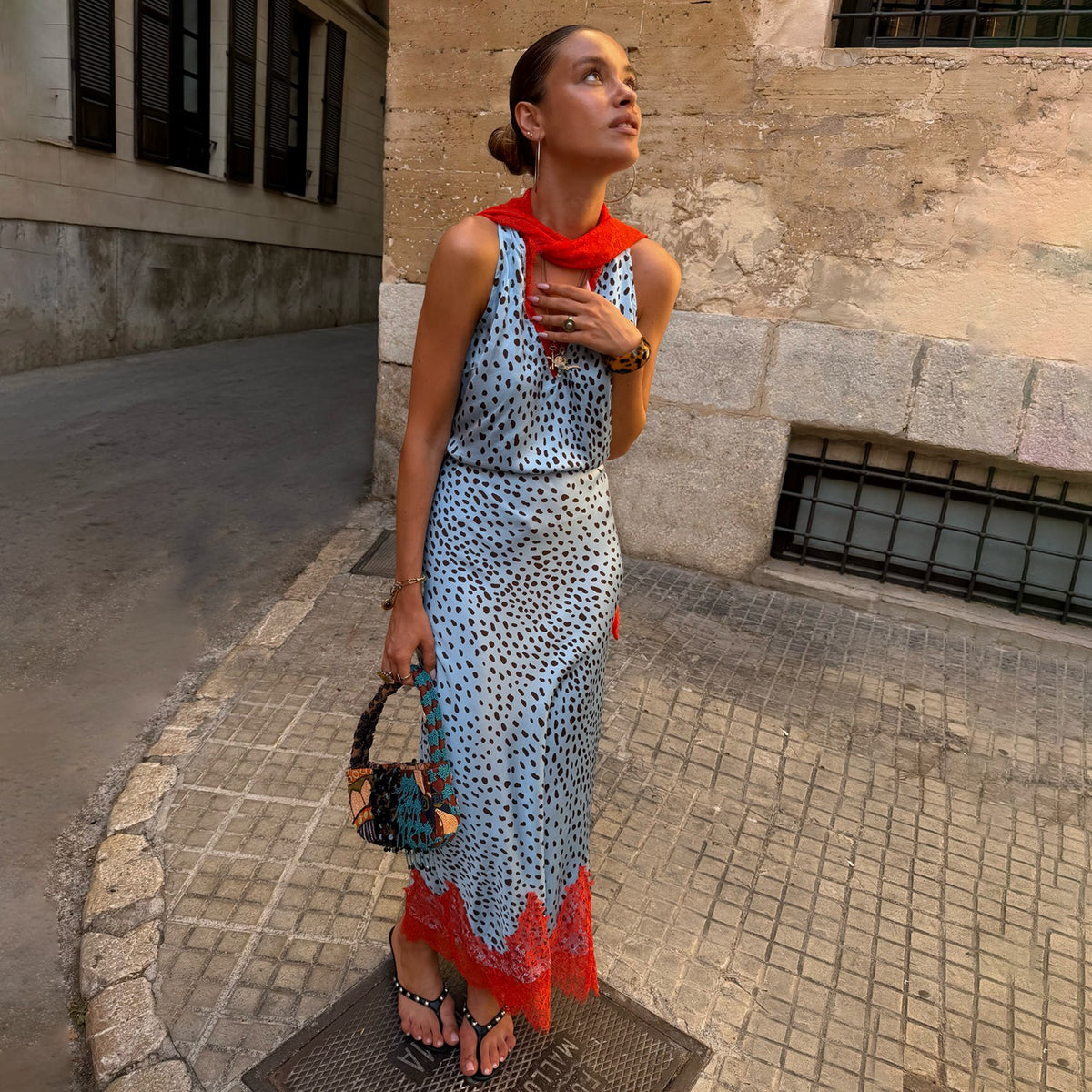 Never Fully Dressed Best Price - Sky Blue Deer Midi Maeva Skirt