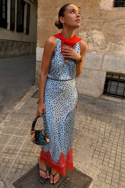 Never Fully Dressed Best Price - Sky Blue Deer Midi Maeva Skirt