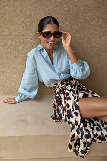 Never Fully Dressed Featured - Ice Blue Miley Multi-Wear Shirt