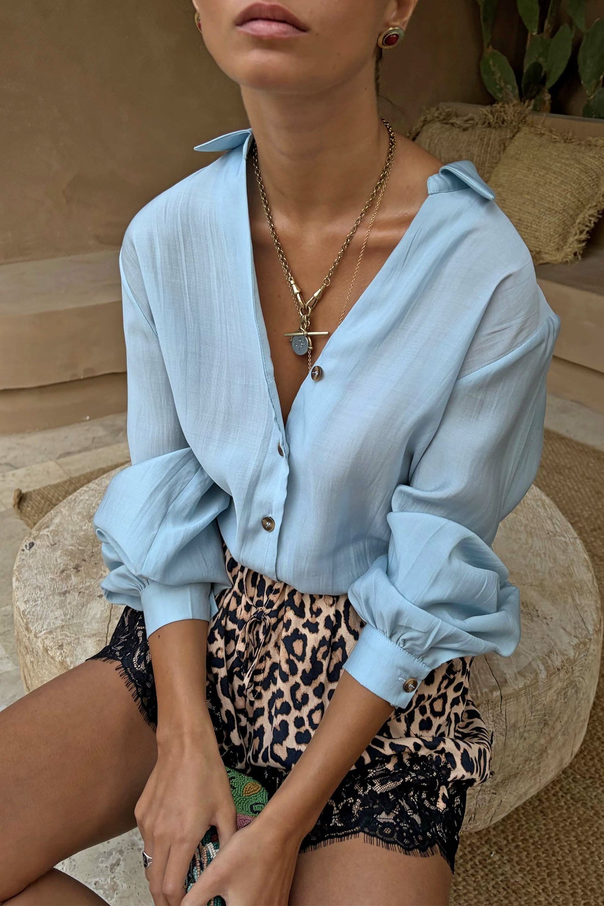 Never Fully Dressed Featured - Ice Blue Miley Multi-Wear Shirt