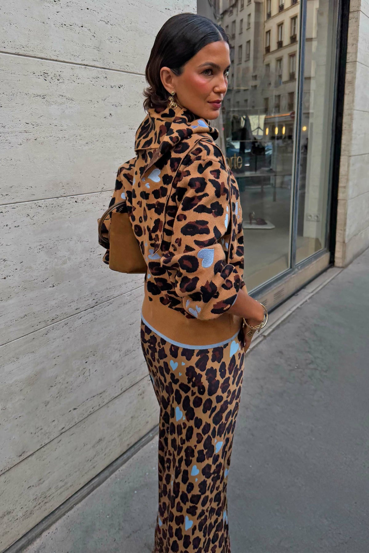 Never Fully Dressed Trending - Heart Leopard Cardigan