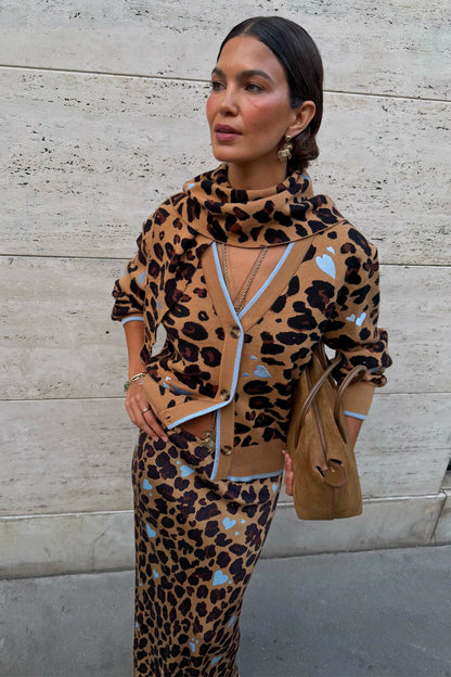Never Fully Dressed Trending - Heart Leopard Cardigan
