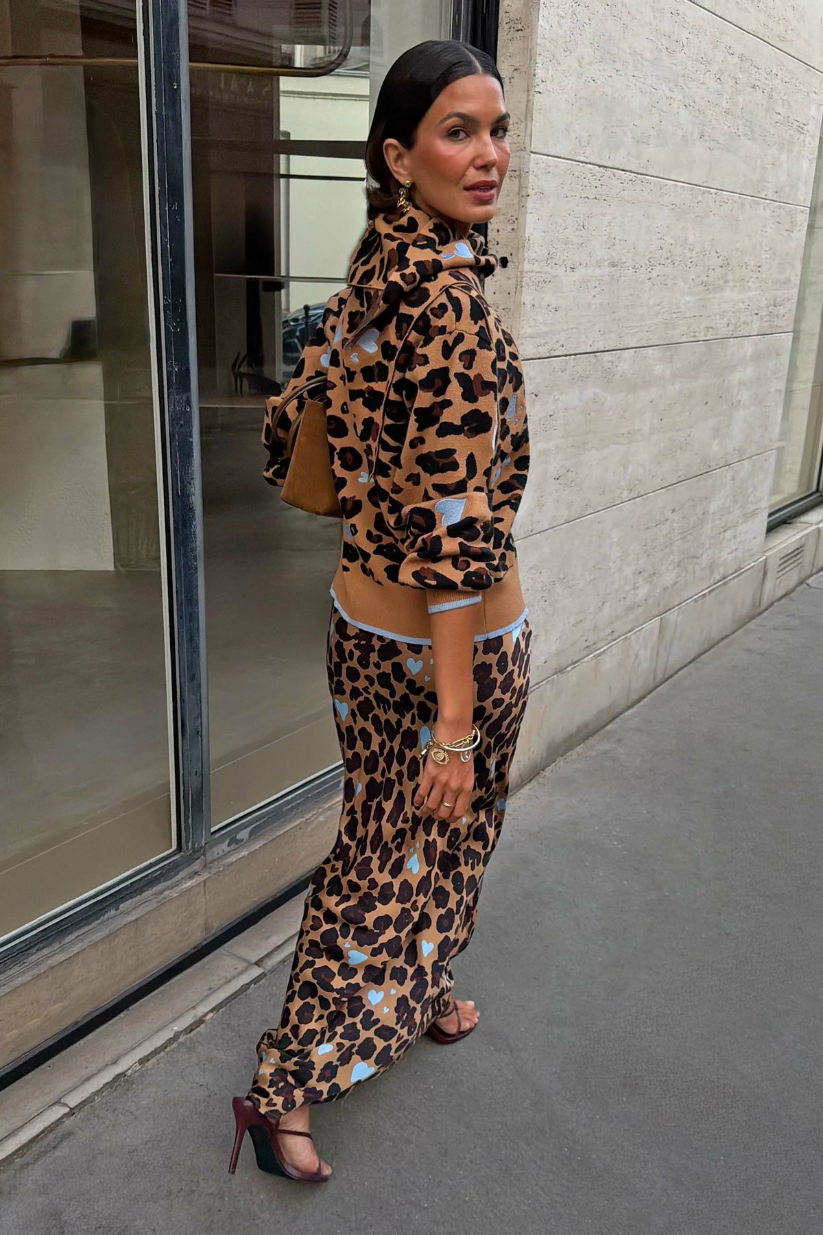 Never Fully Dressed Trending - Heart Leopard Cardigan