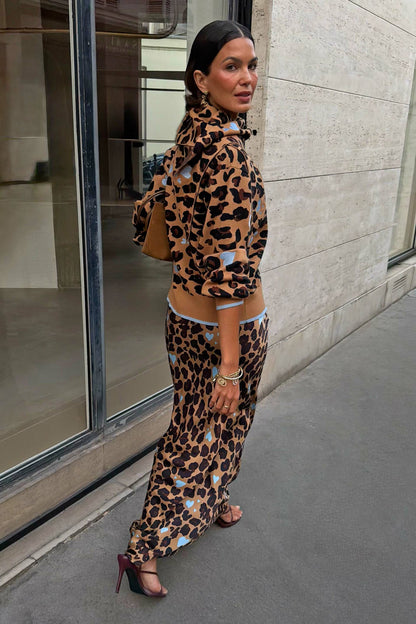 Never Fully Dressed Trending - Heart Leopard Cardigan