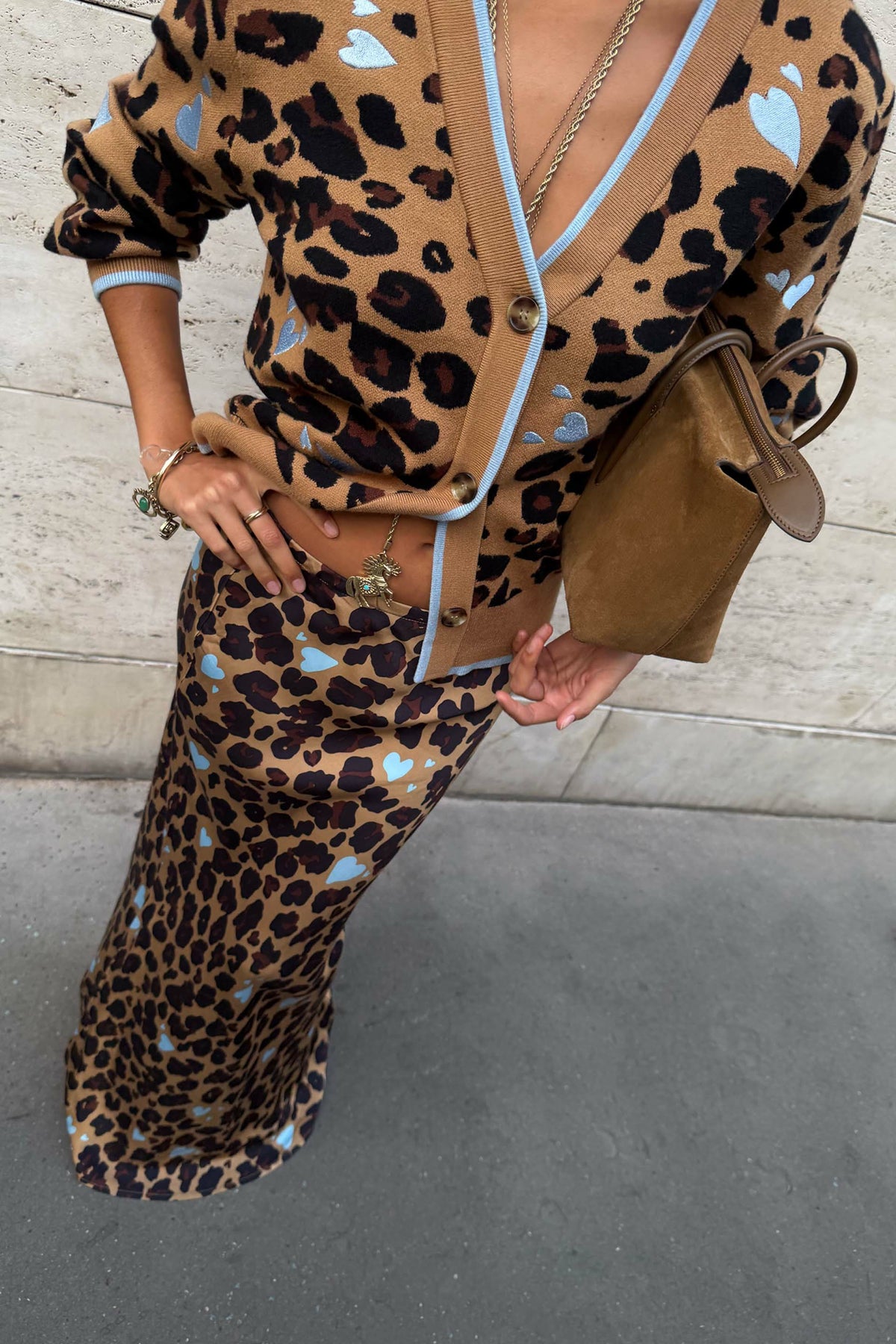Never Fully Dressed Trending - Heart Leopard Dorris Skirt