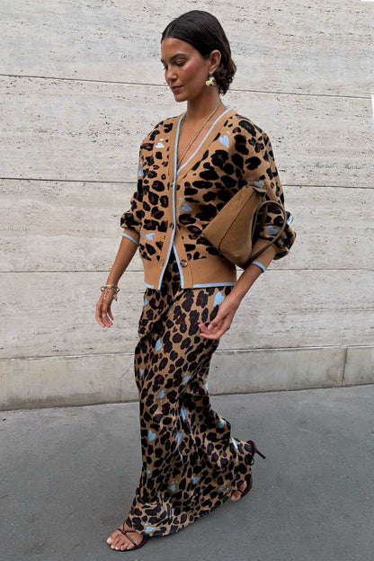 Never Fully Dressed Trending - Heart Leopard Dorris Skirt