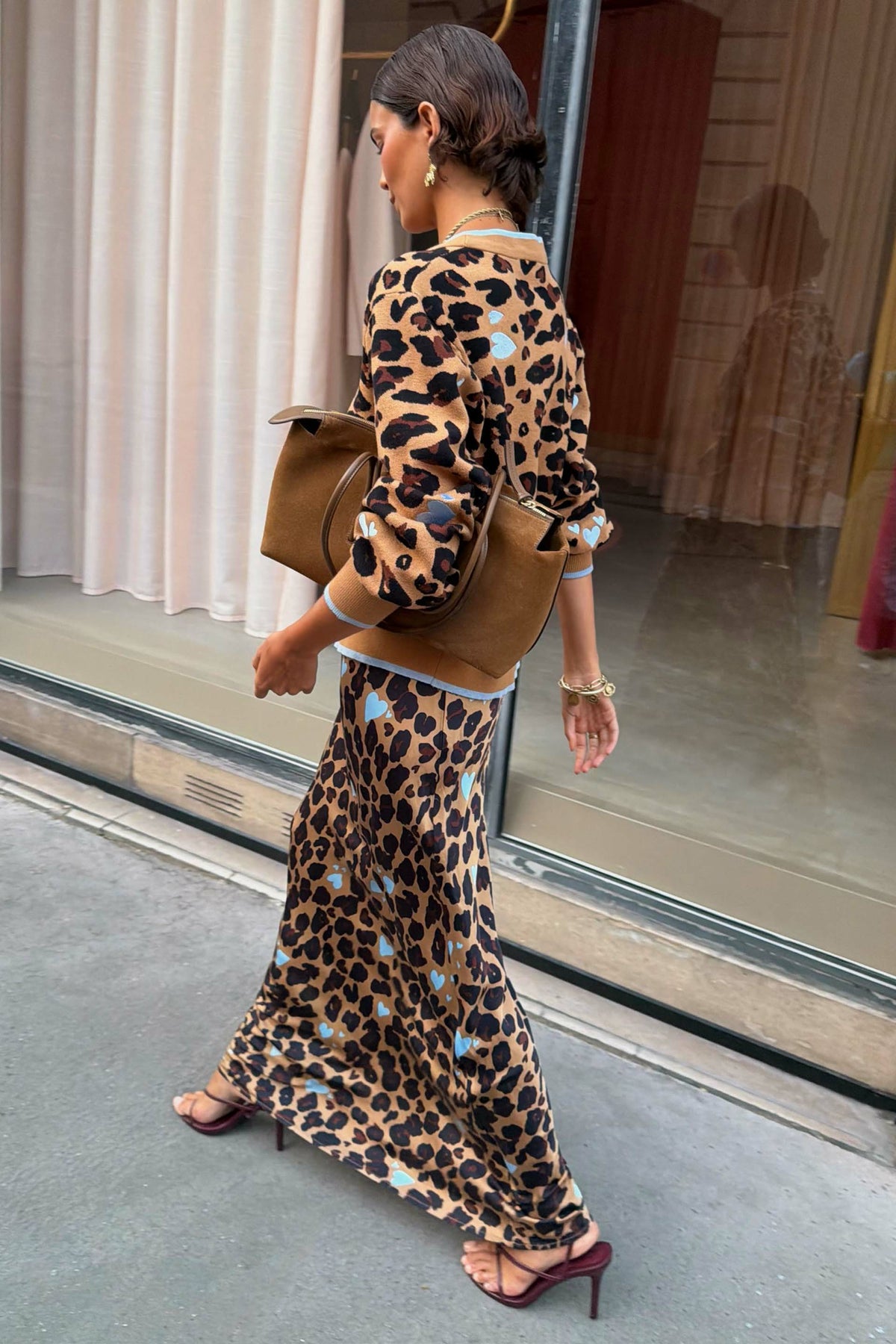 Never Fully Dressed Trending - Heart Leopard Dorris Skirt