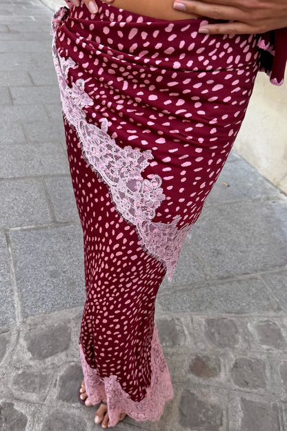Never Fully Dressed Latest - Burgundy Deer Bandana with Lace