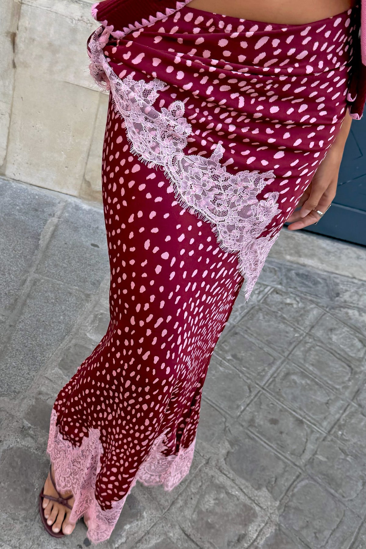 Never Fully Dressed Latest - Burgundy Deer Bandana with Lace