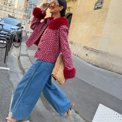 Never Fully Dressed Top Pick - Braided Jeans - High Rise Wide Leg Denim