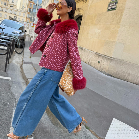 Never Fully Dressed Top Pick - Braided Jeans - High Rise Wide Leg Denim