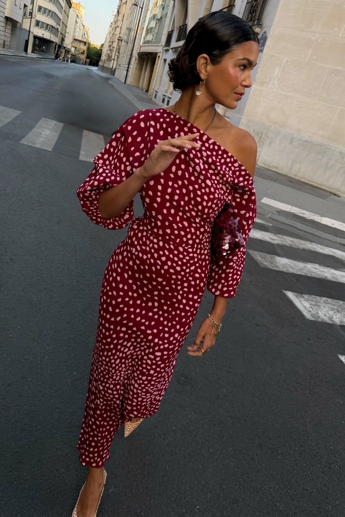 Never Fully Dressed Smart Buy - Burgundy Deer Tilly Dress - Wedding Guest