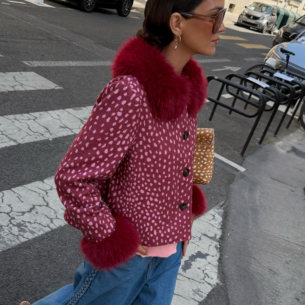 Never Fully Dressed Best Price - Burgundy Deer Jacket