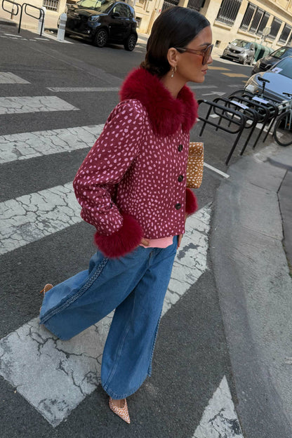 Never Fully Dressed Best Price - Burgundy Deer Jacket