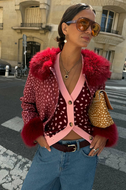 Never Fully Dressed Best Price - Burgundy Deer Jacket