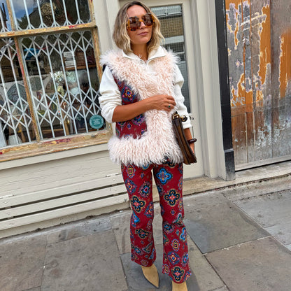 Never Fully Dressed Best Price - Red Tile Flared Jeans