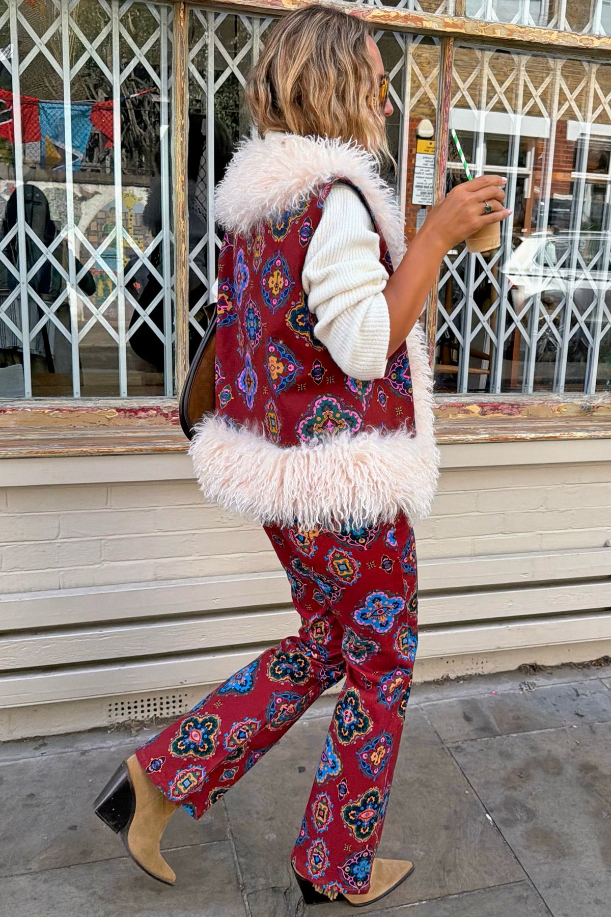 Never Fully Dressed Best Price - Red Tile Flared Jeans