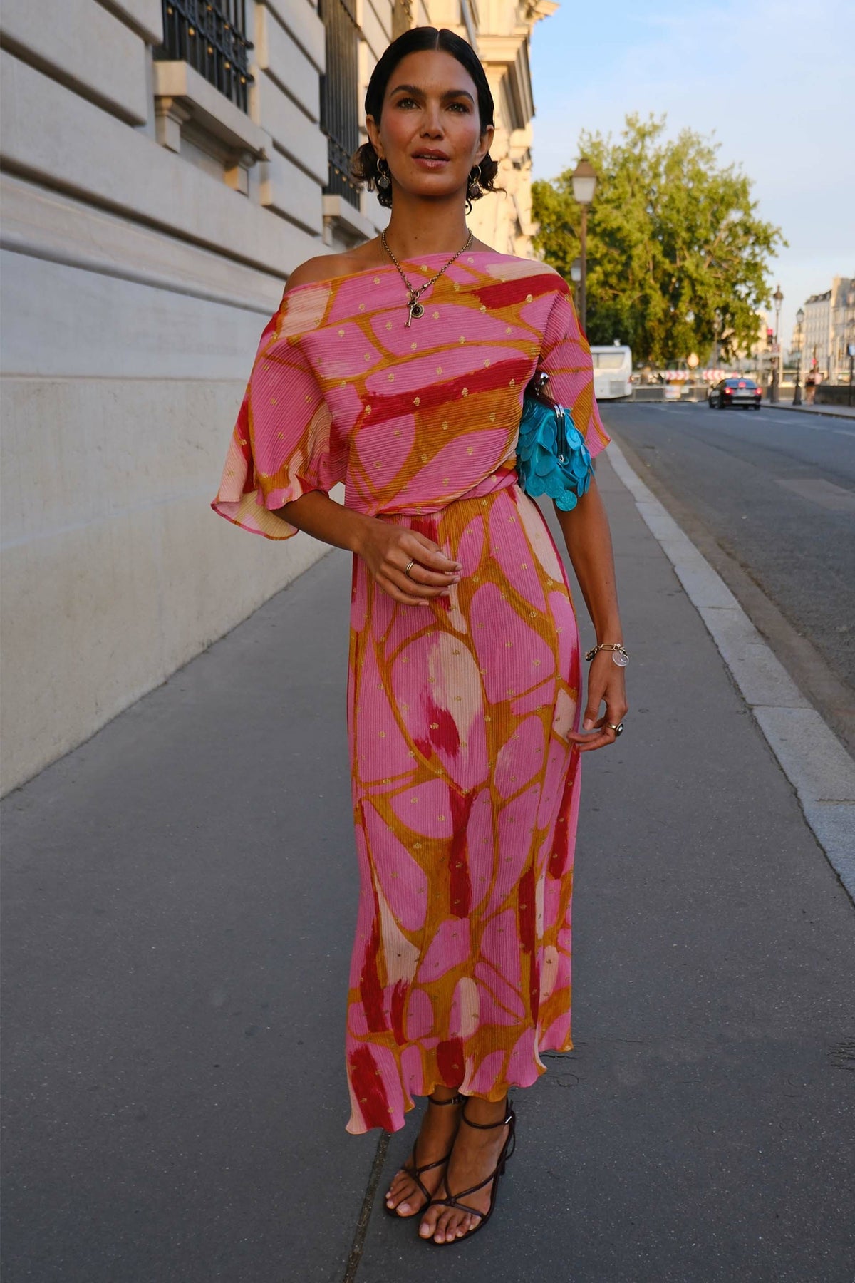 Never Fully Dressed Best Price - Pink & Olive Abstract Tilly Dress