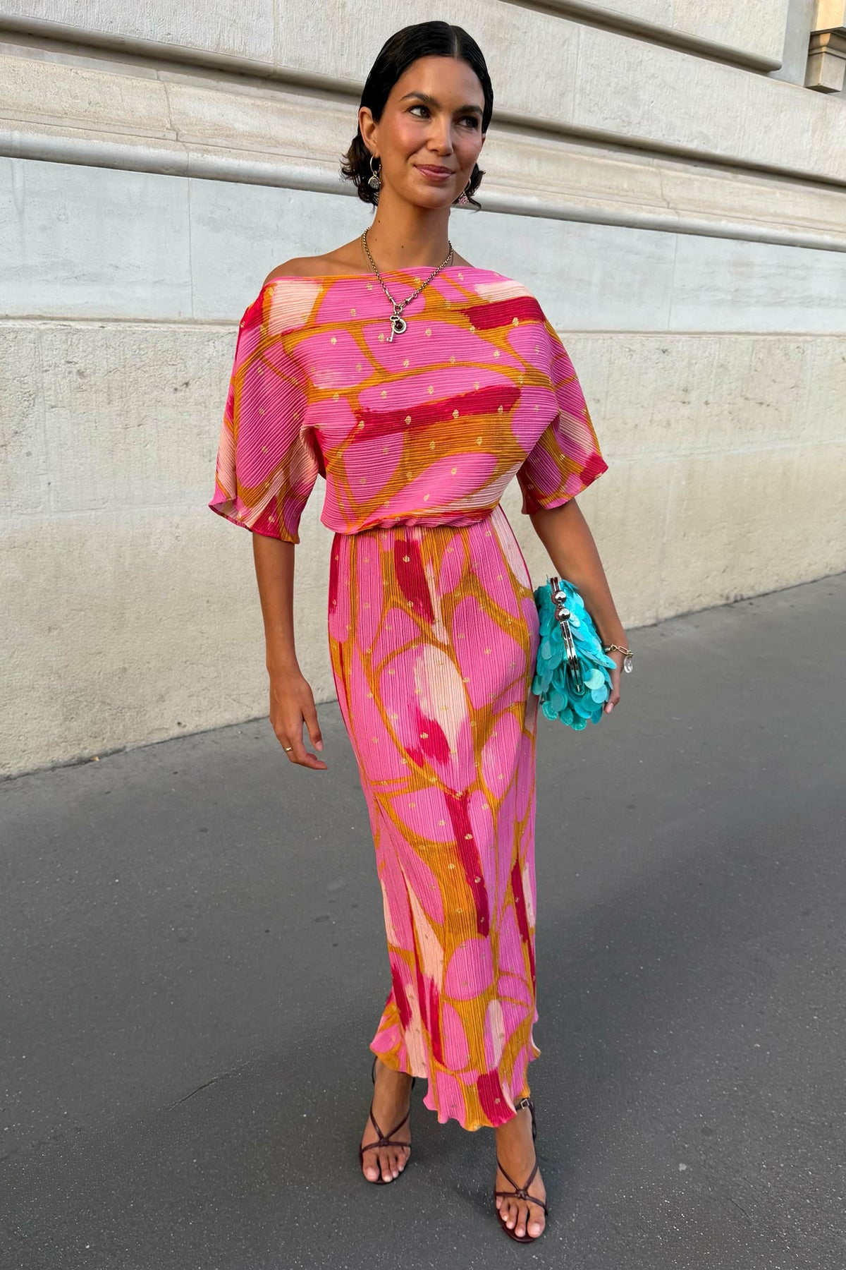 Never Fully Dressed Best Price - Pink & Olive Abstract Tilly Dress