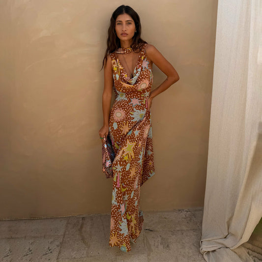 Never Fully Dressed Sale - Star Deer Sophie Dress, Multi-wear Detachable Scarf - Never Fully Dressed