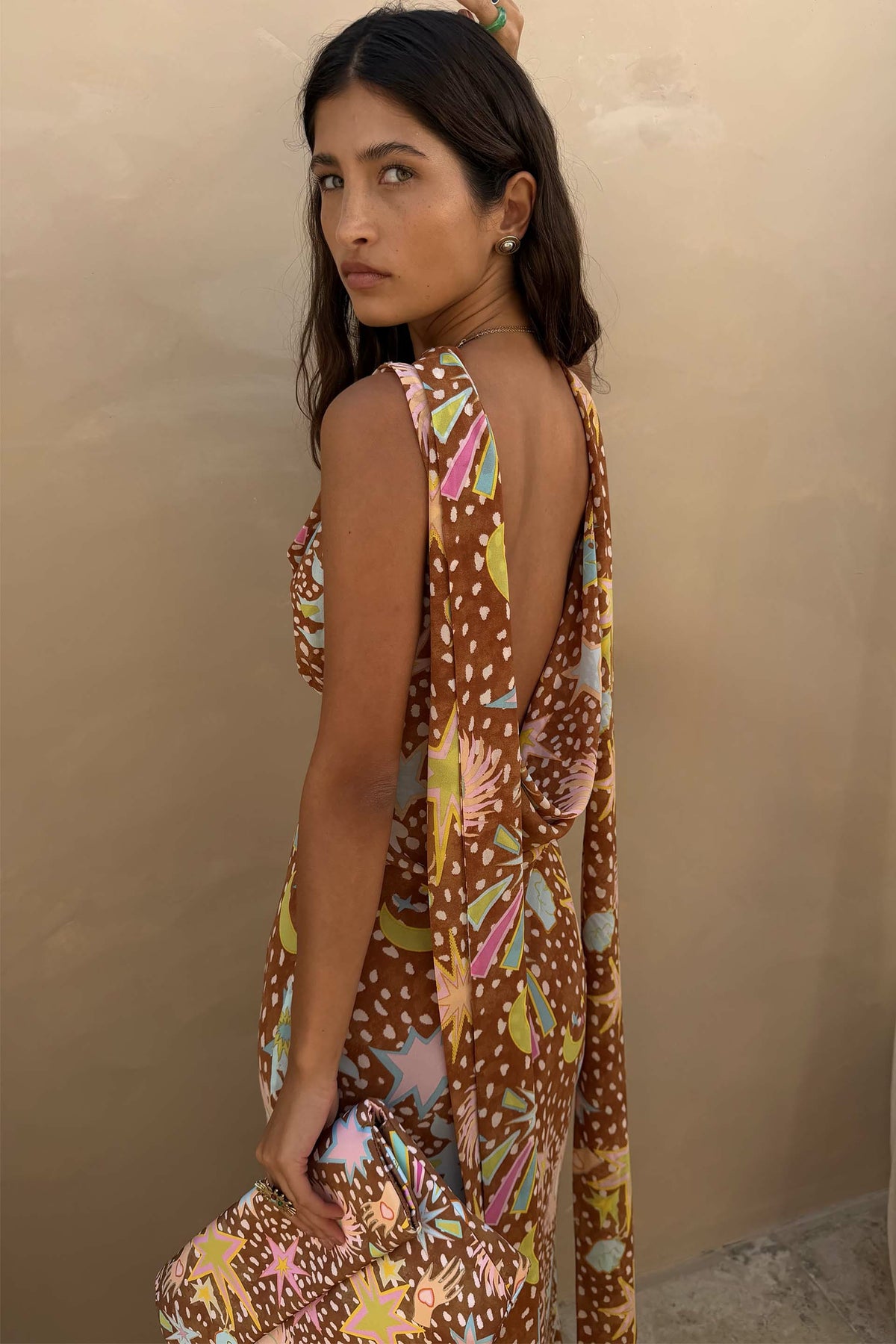 Never Fully Dressed Sale - Star Deer Sophie Dress, Multi-wear Detachable Scarf - Never Fully Dressed