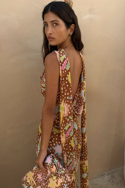 Never Fully Dressed Sale - Star Deer Sophie Dress, Multi-wear Detachable Scarf - Never Fully Dressed