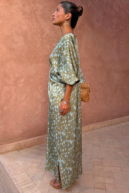 Never Fully Dressed Special Offer - Green Diamond Print Toria Dress