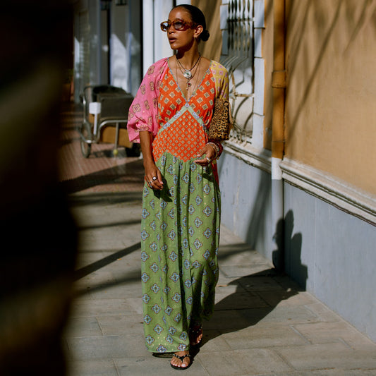 Never Fully Dressed Deals - Pink Mix Tile Una Dress