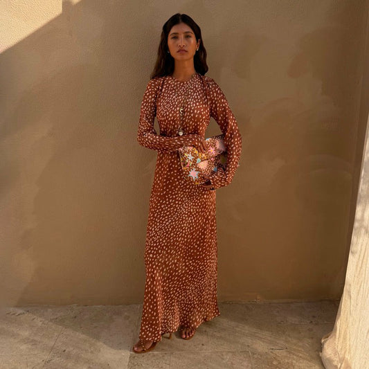 Never Fully Dressed Sale - Deer Soho Print Dress - Wedding Guest