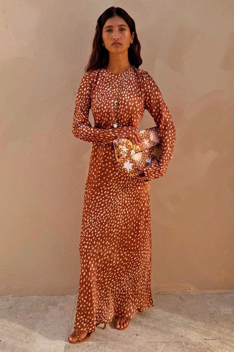 Never Fully Dressed Sale - Deer Soho Print Dress - Wedding Guest
