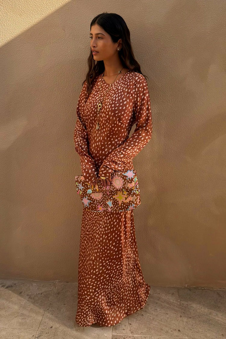 Never Fully Dressed Sale - Deer Soho Print Dress - Wedding Guest