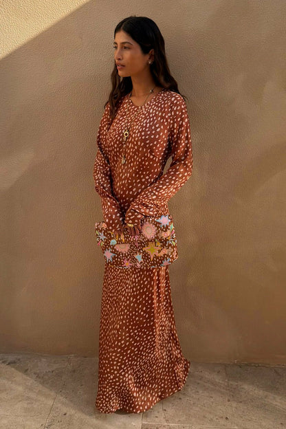 Never Fully Dressed Sale - Deer Soho Print Dress - Wedding Guest