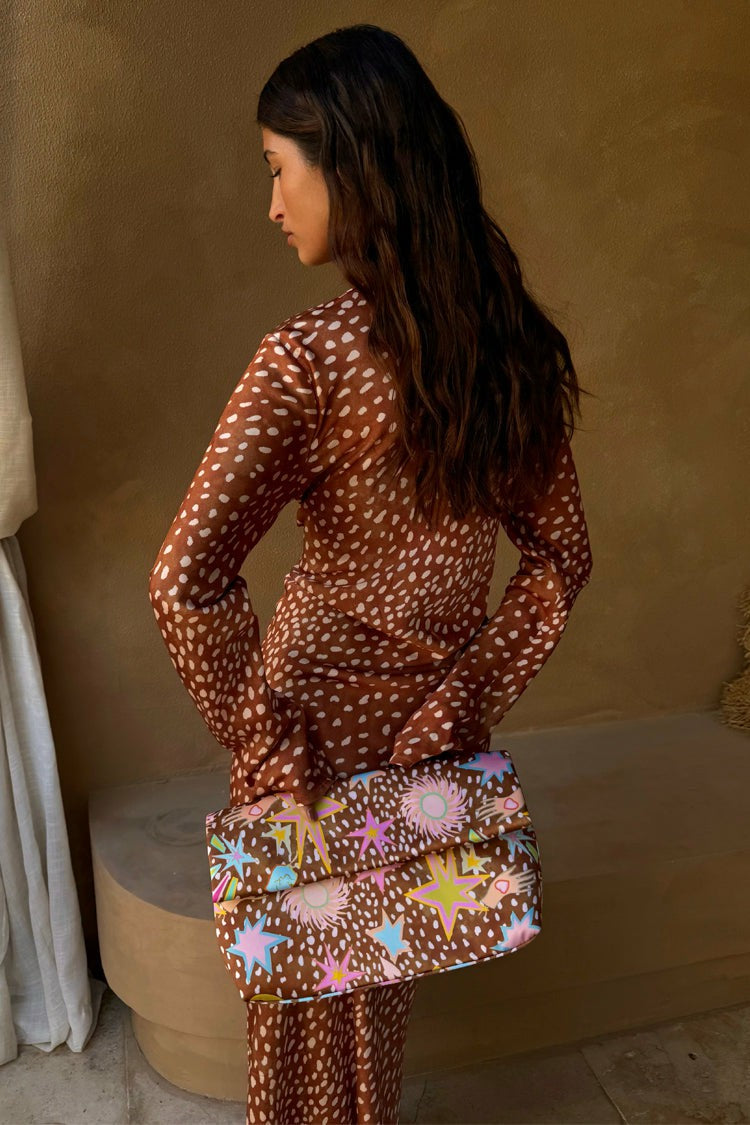 Never Fully Dressed Sale - Deer Soho Print Dress - Wedding Guest
