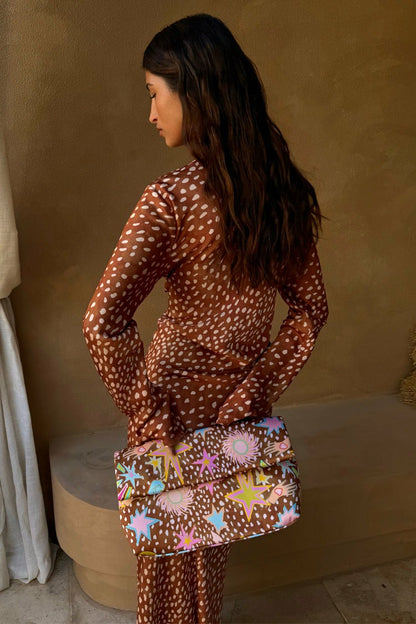 Never Fully Dressed Sale - Deer Soho Print Dress - Wedding Guest