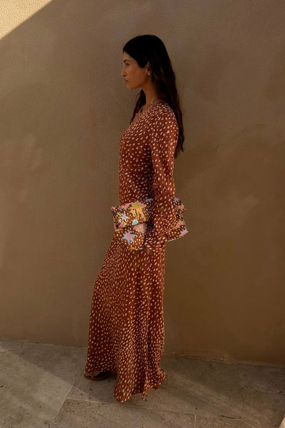 Never Fully Dressed Sale - Deer Soho Print Dress - Wedding Guest