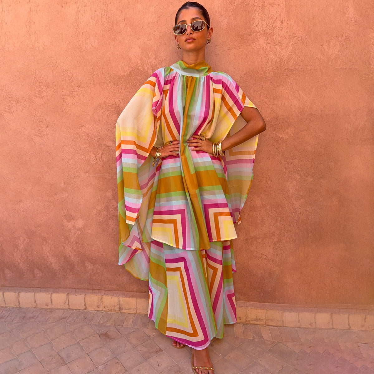 Never Fully Dressed Quality - Bright Geo Stevie Maxi Dress