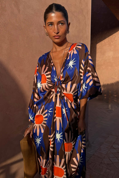 Never Fully Dressed Everyday - Chocolate & Blue Sun Toria Dress