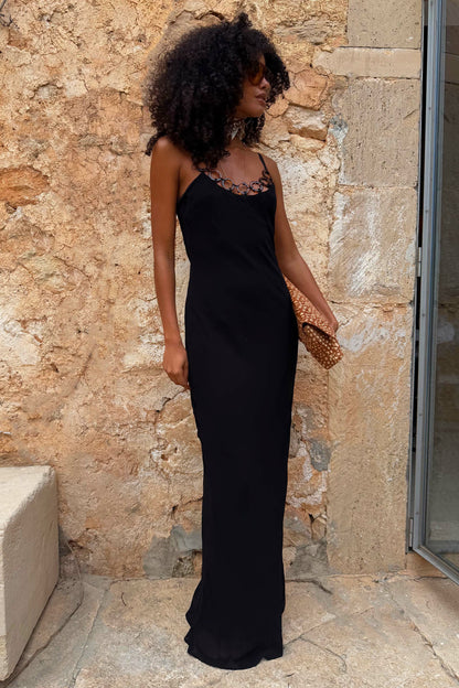 Never Fully Dressed Premium - Black Sapna Dress with Ring Detail