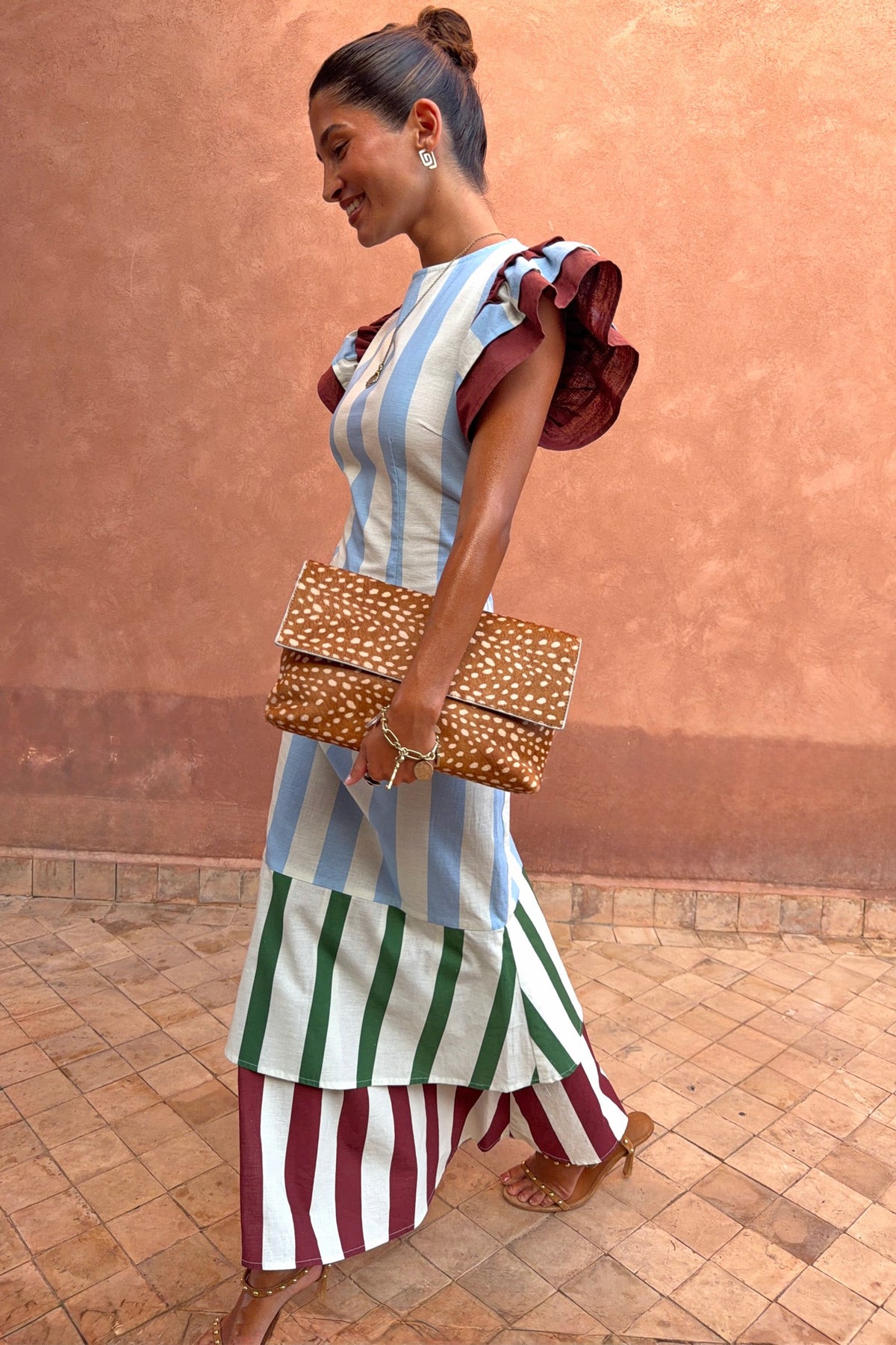 Never Fully Dressed Deals - Blue Stripe Alena Midi Dress